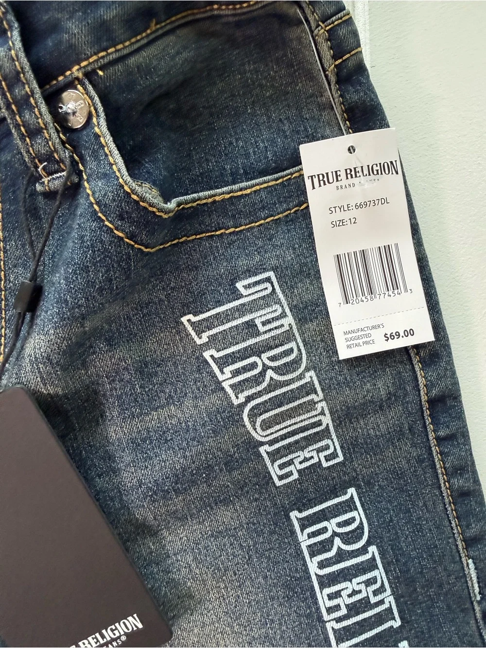 True Religion Ricky Shorts Sz 12 World Tour Relaxed Straight Boys Shorts NEW